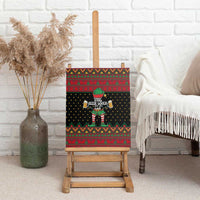 The Beer Lover Elf Christmas Canvas Wall Art Xmas Holiday Patterns - Wonder Print Shop