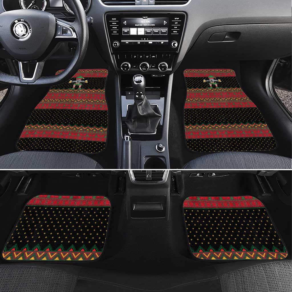 The Beer Lover Elf Christmas Car Mats Xmas Holiday Patterns - Wonder Print Shop