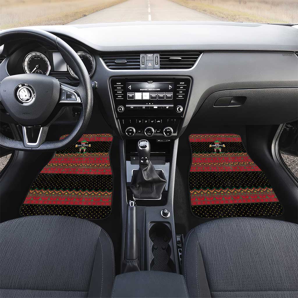 The Beer Lover Elf Christmas Car Mats Xmas Holiday Patterns - Wonder Print Shop