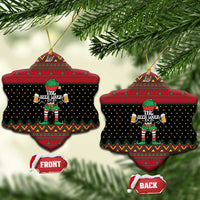 The Beer Lover Elf Christmas Ceramic Ornament Xmas Holiday Patterns - Wonder Print Shop