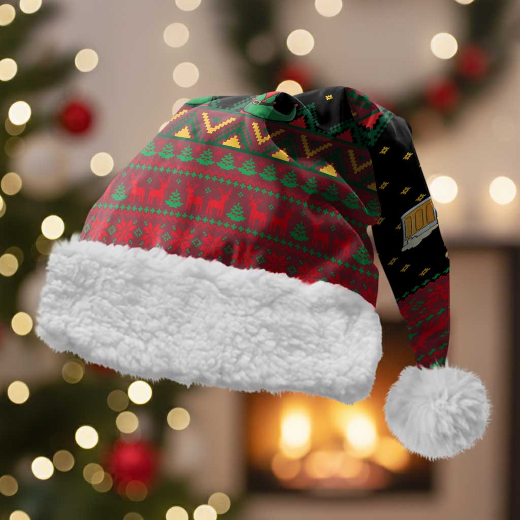 The Beer Lover Elf Christmas Santa Hat Xmas Holiday Patterns - Wonder Print Shop
