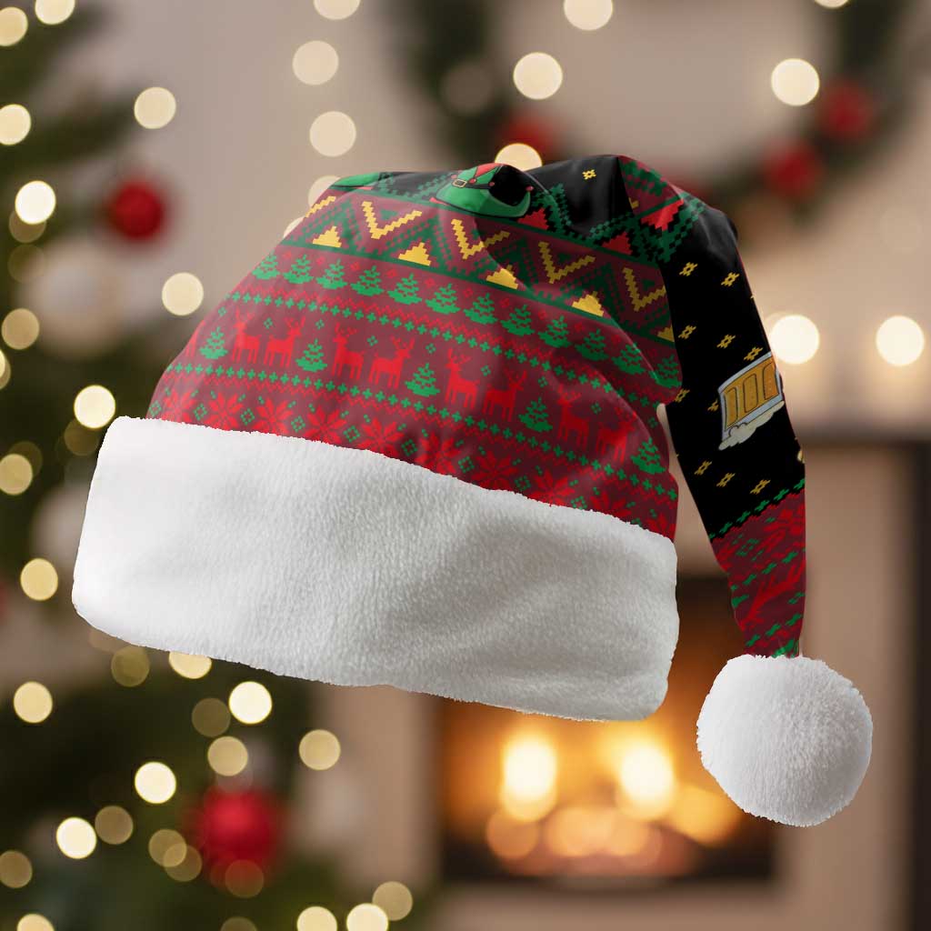 The Beer Lover Elf Christmas Santa Hat Xmas Holiday Patterns - Wonder Print Shop