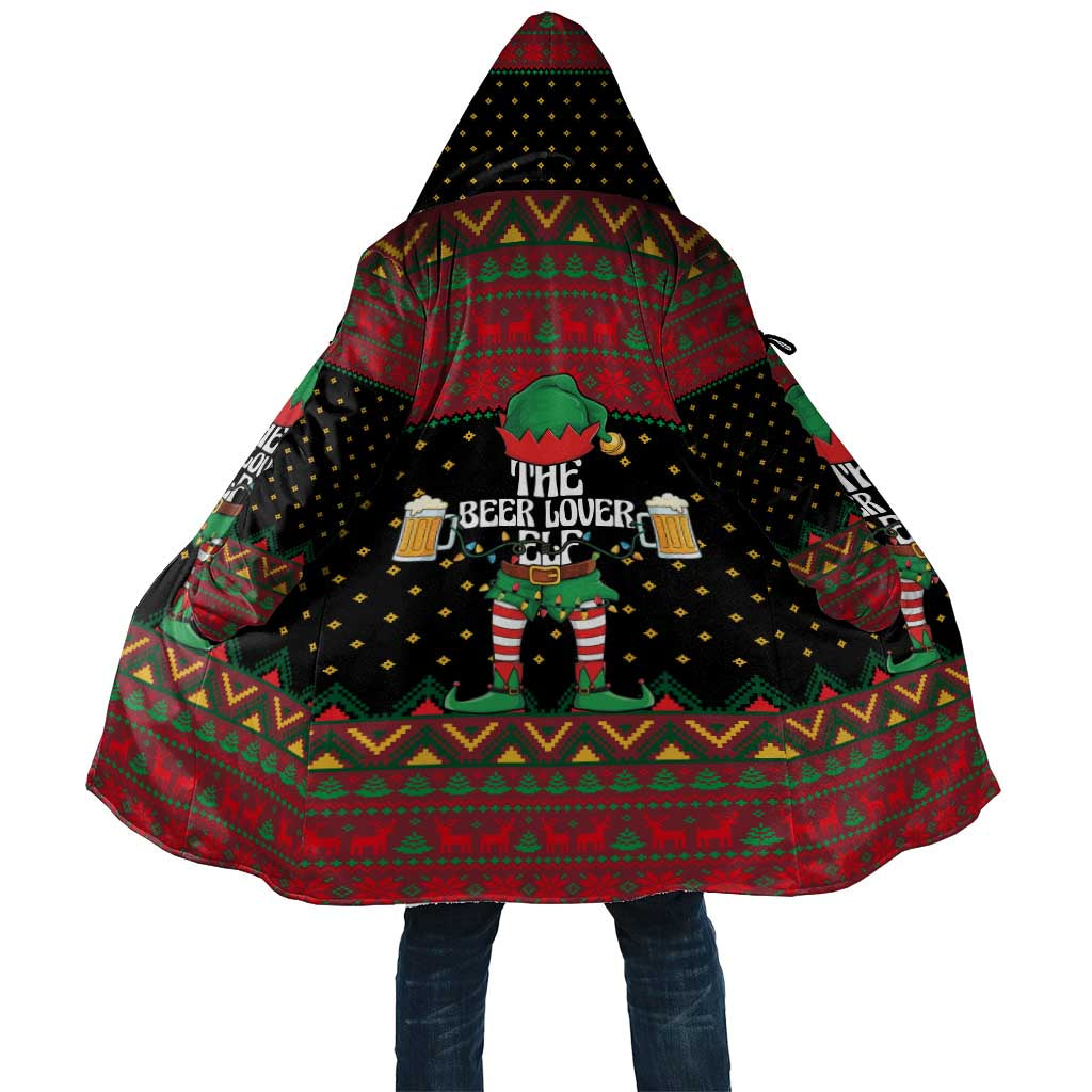 The Beer Lover Elf Christmas Cloak Xmas Holiday Patterns - Wonder Print Shop