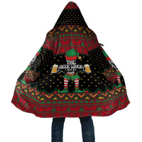 The Beer Lover Elf Christmas Cloak Xmas Holiday Patterns - Wonder Print Shop