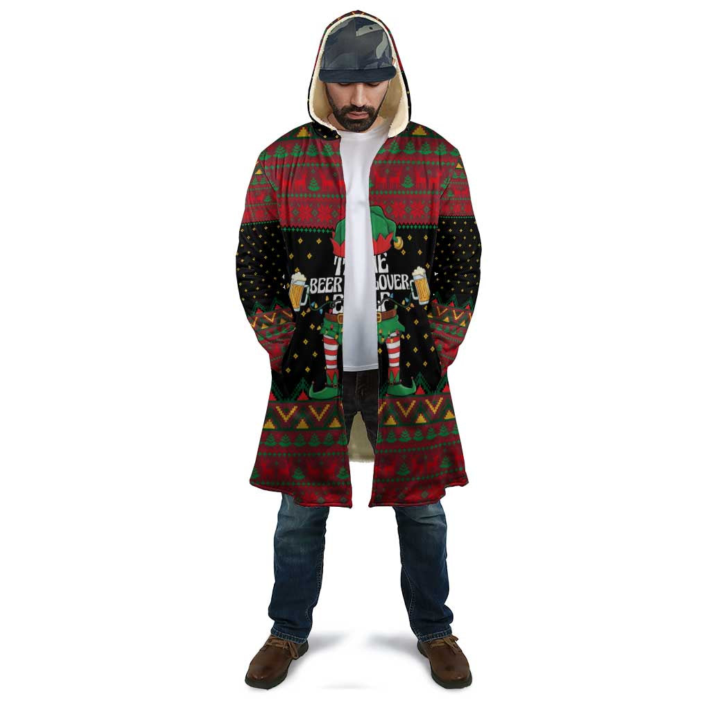 The Beer Lover Elf Christmas Cloak Xmas Holiday Patterns - Wonder Print Shop