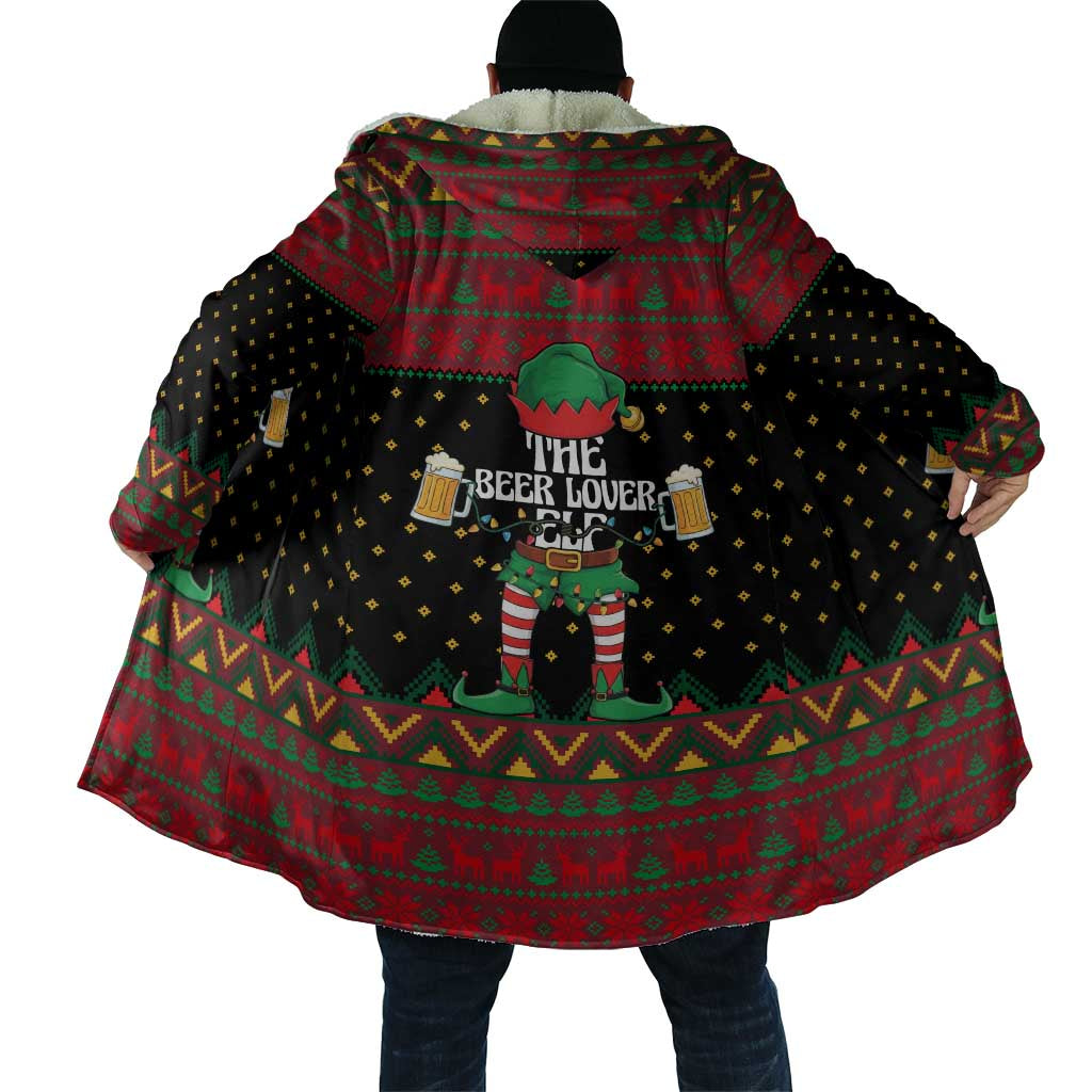 The Beer Lover Elf Christmas Cloak Xmas Holiday Patterns - Wonder Print Shop