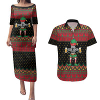 The Beer Lover Elf Christmas Couples Matching Puletasi and Hawaiian Shirt Xmas Holiday Patterns - Wonder Print Shop