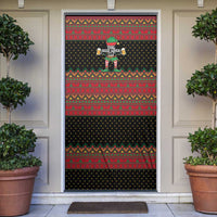 The Beer Lover Elf Christmas Door Cover Xmas Holiday Patterns - Wonder Print Shop
