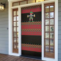 The Beer Lover Elf Christmas Door Cover Xmas Holiday Patterns - Wonder Print Shop
