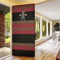 The Beer Lover Elf Christmas Door Cover Xmas Holiday Patterns - Wonder Print Shop