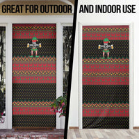 The Beer Lover Elf Christmas Door Cover Xmas Holiday Patterns - Wonder Print Shop