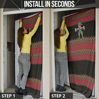 The Beer Lover Elf Christmas Door Cover Xmas Holiday Patterns - Wonder Print Shop