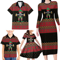 The Beer Lover Elf Christmas Family Matching Long Sleeve Bodycon Dress and Hawaiian Shirt Xmas Holiday Patterns - Wonder Print Shop