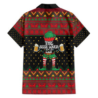 The Beer Lover Elf Christmas Family Matching Long Sleeve Bodycon Dress and Hawaiian Shirt Xmas Holiday Patterns - Wonder Print Shop