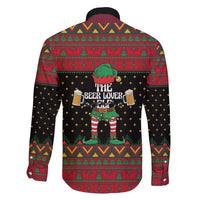 The Beer Lover Elf Christmas Family Matching Long Sleeve Bodycon Dress and Hawaiian Shirt Xmas Holiday Patterns - Wonder Print Shop