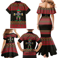 The Beer Lover Elf Christmas Family Matching Mermaid Dress and Hawaiian Shirt Xmas Holiday Patterns - Wonder Print Shop