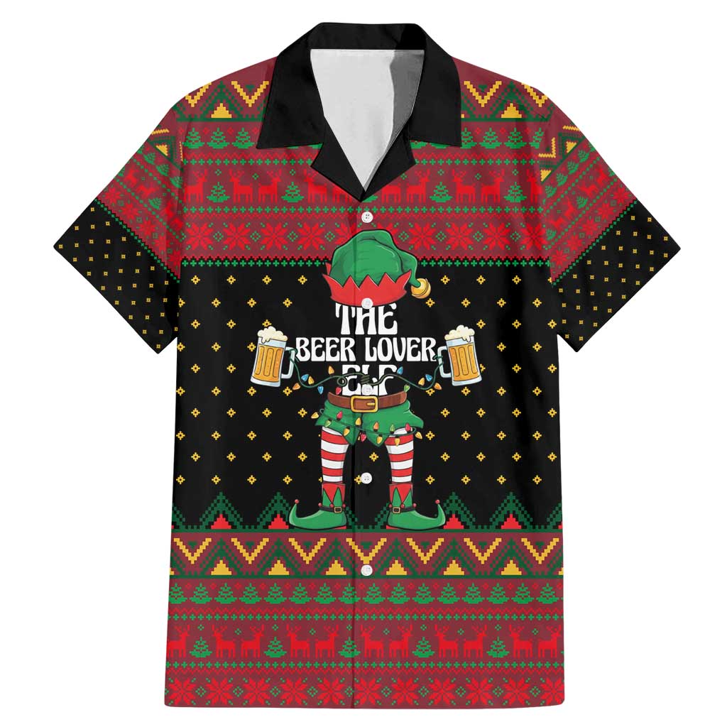 The Beer Lover Elf Christmas Family Matching Mermaid Dress and Hawaiian Shirt Xmas Holiday Patterns - Wonder Print Shop
