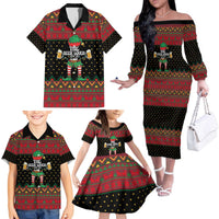 The Beer Lover Elf Christmas Family Matching Off The Shoulder Long Sleeve Dress and Hawaiian Shirt Xmas Holiday Patterns - Wonder Print Shop