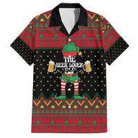 The Beer Lover Elf Christmas Family Matching Off The Shoulder Long Sleeve Dress and Hawaiian Shirt Xmas Holiday Patterns - Wonder Print Shop