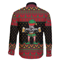 The Beer Lover Elf Christmas Family Matching Off The Shoulder Long Sleeve Dress and Hawaiian Shirt Xmas Holiday Patterns - Wonder Print Shop