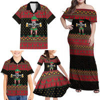 The Beer Lover Elf Christmas Family Matching Off Shoulder Maxi Dress and Hawaiian Shirt Xmas Holiday Patterns - Wonder Print Shop