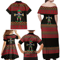 The Beer Lover Elf Christmas Family Matching Off Shoulder Maxi Dress and Hawaiian Shirt Xmas Holiday Patterns - Wonder Print Shop