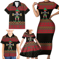 The Beer Lover Elf Christmas Family Matching Short Sleeve Bodycon Dress and Hawaiian Shirt Xmas Holiday Patterns - Wonder Print Shop