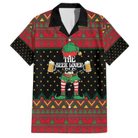 The Beer Lover Elf Christmas Family Matching Short Sleeve Bodycon Dress and Hawaiian Shirt Xmas Holiday Patterns - Wonder Print Shop