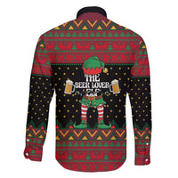 The Beer Lover Elf Christmas Family Matching Short Sleeve Bodycon Dress and Hawaiian Shirt Xmas Holiday Patterns - Wonder Print Shop