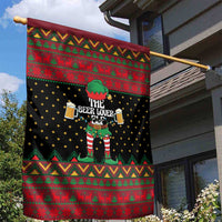 The Beer Lover Elf Christmas Garden Flag Xmas Holiday Patterns - Wonder Print Shop