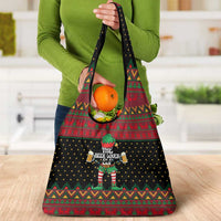 The Beer Lover Elf Christmas Grocery Bag Xmas Holiday Patterns - Wonder Print Shop