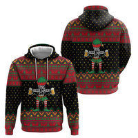 The Beer Lover Elf Christmas Hoodie Xmas Holiday Patterns - Wonder Print Shop