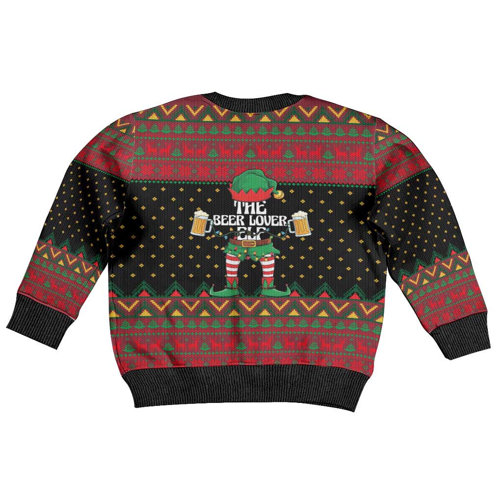 The Beer Lover Elf Christmas Kid Ugly Christmas Sweater Xmas Holiday Patterns - Wonder Print Shop