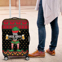 The Beer Lover Elf Christmas Luggage Cover Xmas Holiday Patterns - Wonder Print Shop