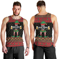The Beer Lover Elf Christmas Men Tank Top Xmas Holiday Patterns - Wonder Print Shop