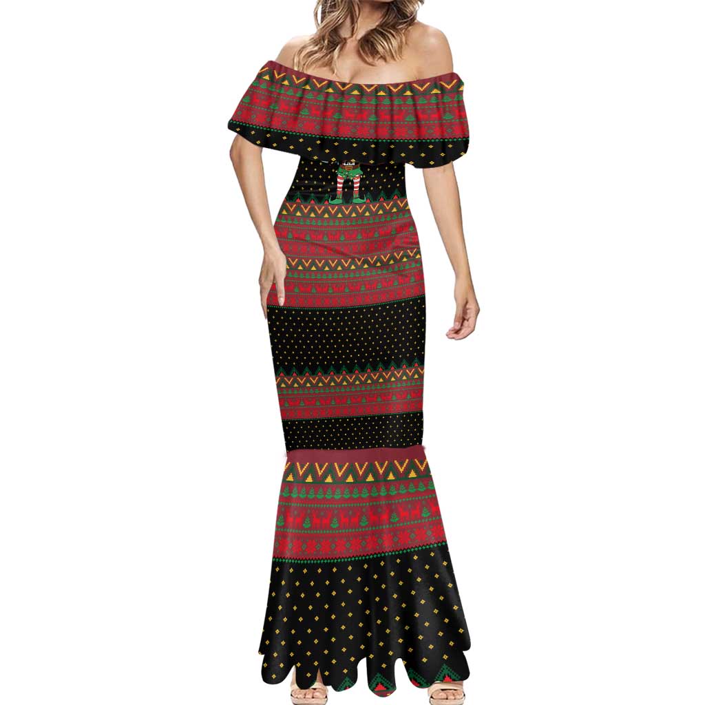 The Beer Lover Elf Christmas Mermaid Dress Xmas Holiday Patterns - Wonder Print Shop