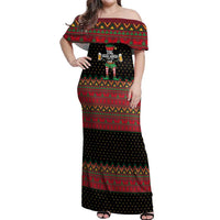 The Beer Lover Elf Christmas Off Shoulder Maxi Dress Xmas Holiday Patterns - Wonder Print Shop