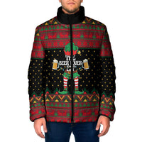The Beer Lover Elf Christmas Padded Jacket Xmas Holiday Patterns - Wonder Print Shop