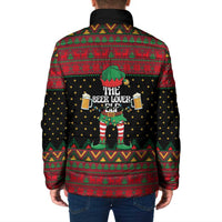 The Beer Lover Elf Christmas Padded Jacket Xmas Holiday Patterns - Wonder Print Shop