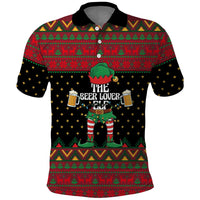 The Beer Lover Elf Christmas Polo Shirt Xmas Holiday Patterns - Wonder Print Shop