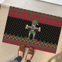 The Beer Lover Elf Christmas Rubber Doormat Xmas Holiday Patterns - Wonder Print Shop