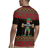 The Beer Lover Elf Christmas Rugby Jersey Xmas Holiday Patterns - Wonder Print Shop