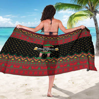 The Beer Lover Elf Christmas Sarong Xmas Holiday Patterns - Wonder Print Shop