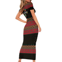 The Beer Lover Elf Christmas Short Sleeve Bodycon Dress Xmas Holiday Patterns - Wonder Print Shop