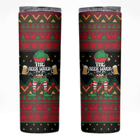 The Beer Lover Elf Christmas Skinny Tumbler Xmas Holiday Patterns - Wonder Print Shop