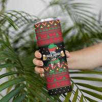 The Beer Lover Elf Christmas Skinny Tumbler Xmas Holiday Patterns - Wonder Print Shop