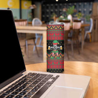 The Beer Lover Elf Christmas Skinny Tumbler Xmas Holiday Patterns - Wonder Print Shop