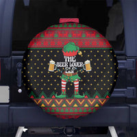 The Beer Lover Elf Christmas Spare Tire Cover Xmas Holiday Patterns - Wonder Print Shop