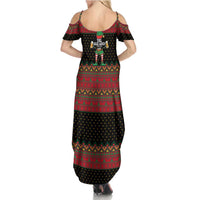 The Beer Lover Elf Christmas Summer Maxi Dress Xmas Holiday Patterns - Wonder Print Shop