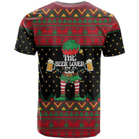 The Beer Lover Elf Christmas T Shirt Xmas Holiday Patterns - Wonder Print Shop